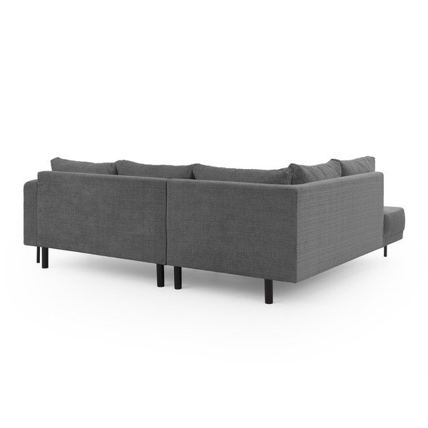 Colțar gri închis cu tapițerie din chenille (cu colț pe partea stângă/în formă de ”L”) Mauris  – Ropez-image-3