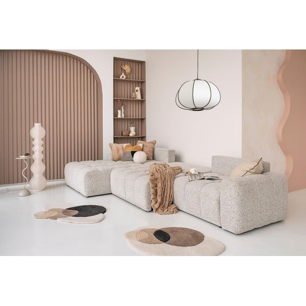 Colțar modular bej extensibil/cu spațiu de depozitare (cu colț pe partea stângă) Lulu – Miuform-image-1