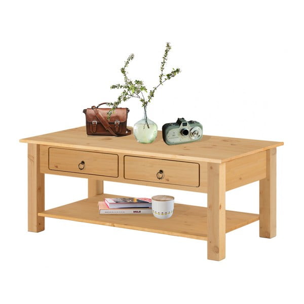 Măsuță de cafea din lemn de pin Støraa Inda, culoare naturală -image-1
