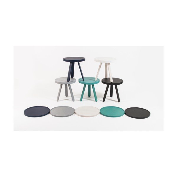 Măsuță auxiliară cu tavă Woodendot Batea S, albastru-image-3