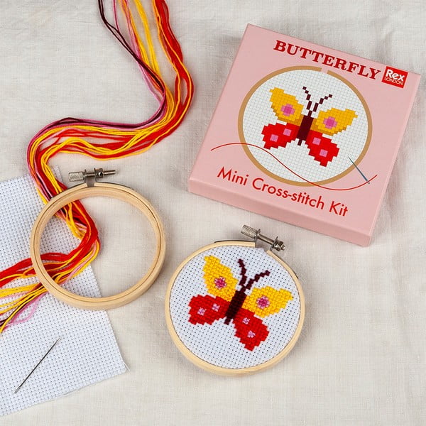 Set creativ Cross-stitch Kit Butterfly – Rex London-image-1