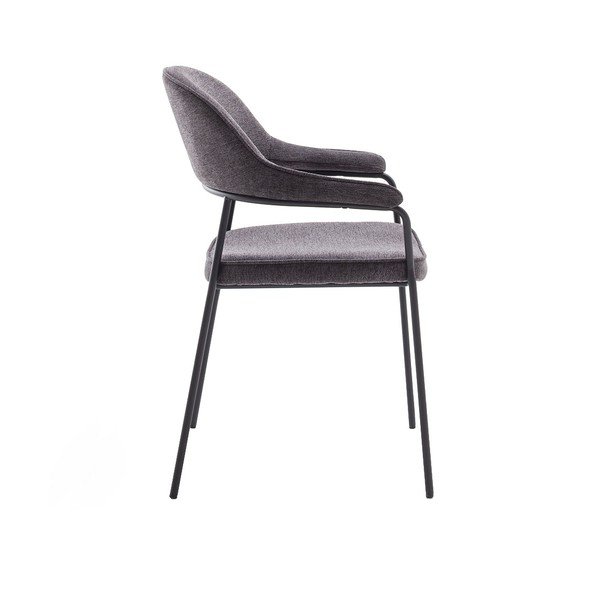 Scaun de dining gri închis cu cotiere Kindersley – Unique Furniture-image-2