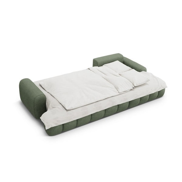 Colțar verde extensibil/cu spațiu de depozitare (cu colț pe partea dreaptă/cu șezlong) Linz – Cosmopolitan Design-image-4