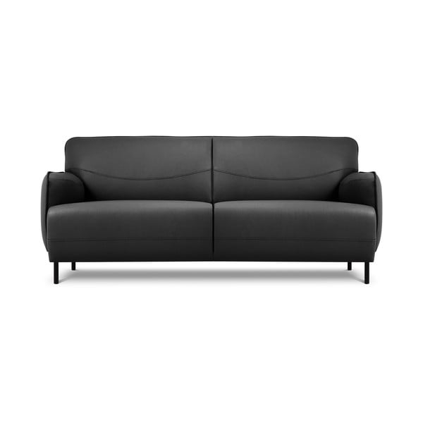 Canapea din piele Windsor & Co Sofas Neso, 175 x 90 cm, gri închis