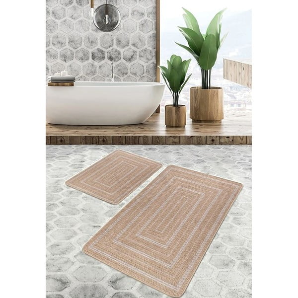 Covorașe de baie maro 2 buc. 60x100 cm – Mila Home-image-4