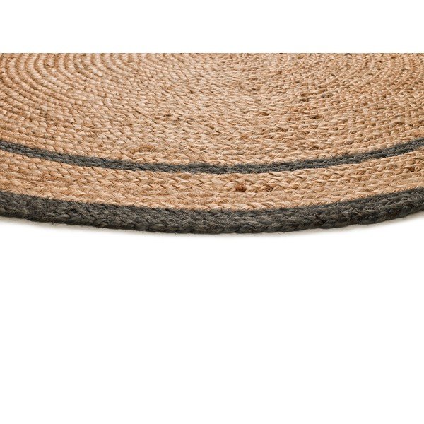 Covor gri-natural rotund ø 120 cm Mahon – Universal-image-3