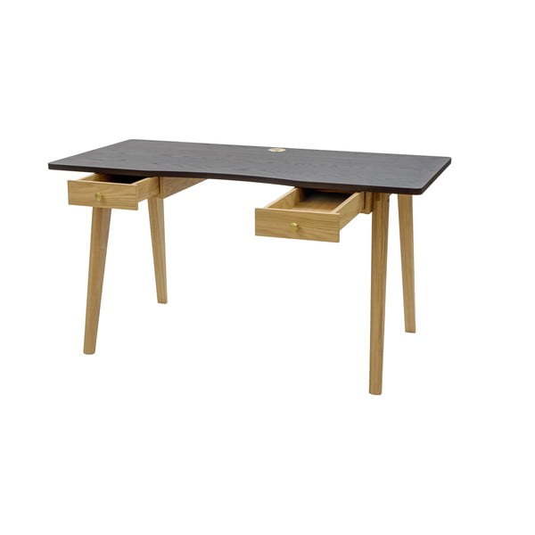 Birou cu aspect de lemn de stejar 70x140 cm Nice – Woodman-image-3