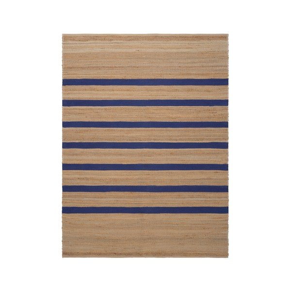Covor albastru/în culoare naturală țesut manual din amestec de iută 160x230 cm Otti – Jotex