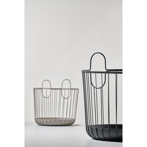 Coș de depozitare din metal Zone Inu, ø 40,6 cm, negru-image-2