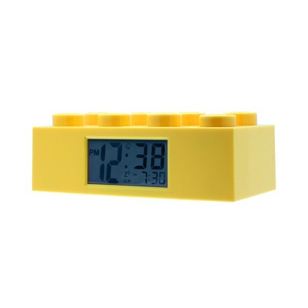 Ceas deșteptător LEGO® Brick, galben-image-1