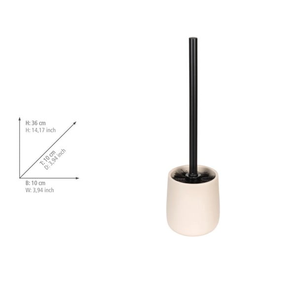 Perie de WC crem din ceramică Margo – Allstar-image-1