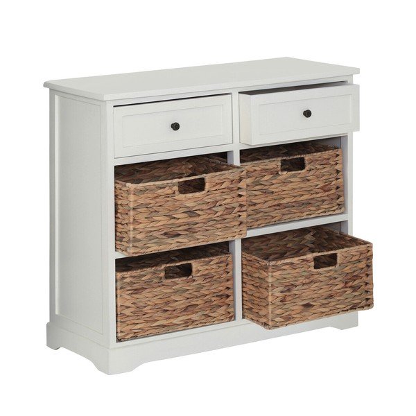 Comodă fildeș din lemn de paulownia 76x70x33 cm Vermont – Premier Housewares
