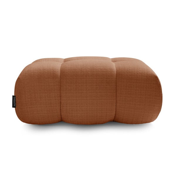 Taburet cărămiziu cu tapițerie din chenille Ivane – Bobochic Paris