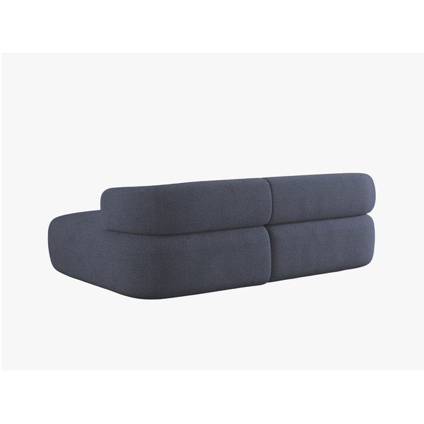 Colțar albastru închis cu tapițerie din țesătură bouclé (cu colț pe partea dreaptă/cu șezlong) Jenny – Micadoni -image-2