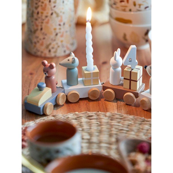 Trenuleț decorativ pentru lumânări zi de naștere Bloomingville B-Day Train-image-1