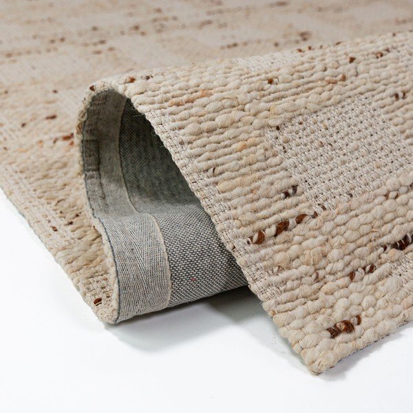 Covor în culoare naturală țesut manual din amestesc de lână 140x200 cm Rova Blend – Flair Rugs-image-4