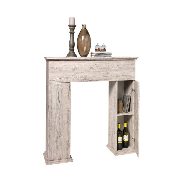 Ornament șemineu cu spațiu depozitare 13Casa Fireplace, decor stejar deschis-image-2