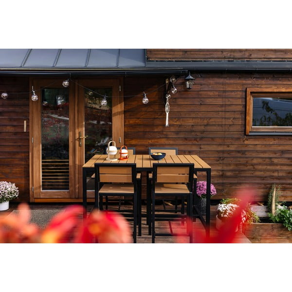 Set de dining pentru grădină în culoare naturală pentru patru persoane Nova – Bonami Selection-image-1