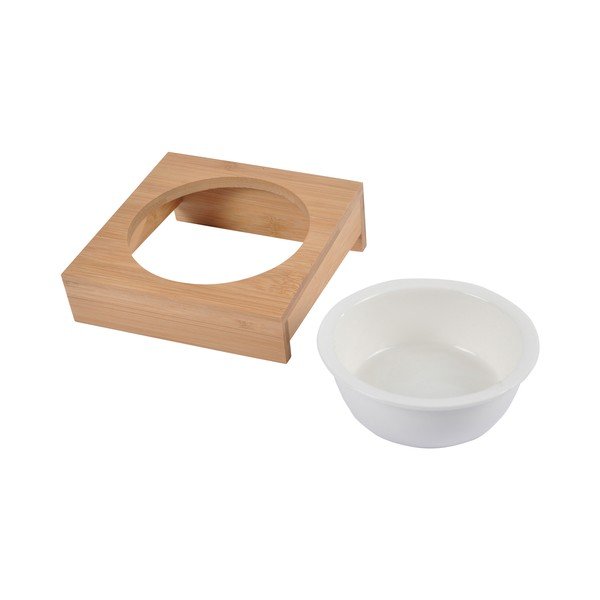 Bol cu suport  pentru câini din bambus ø 12 cm – Love Story-image-1