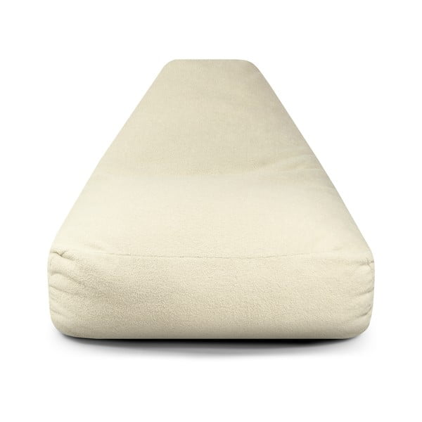 Fotoliu bean bag gri deschis cu tapițerie din țesătură bouclé Snug 100 – SLOWDOWN-image-1