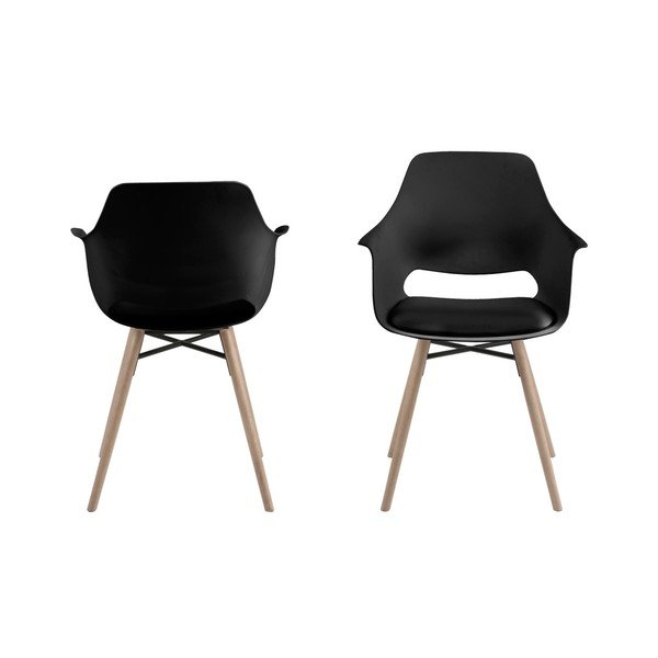 Set 2 scaune Actona Ramona Dining Set, negru-image-2