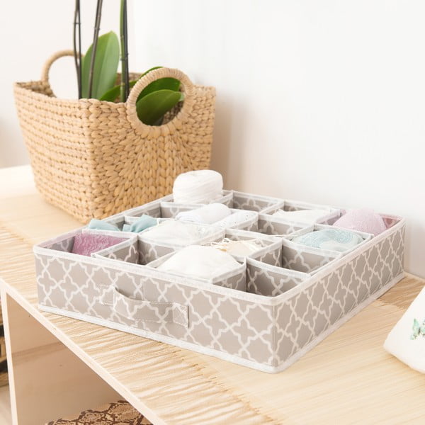 Organizator cu 16 compartimente pentru sertare Compactor, 40 x 40 cm, bej-image-1