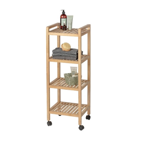 Etajeră de baie în culoare naturală din lemn de nuc 35x97 cm Norway – Wenko-image-1