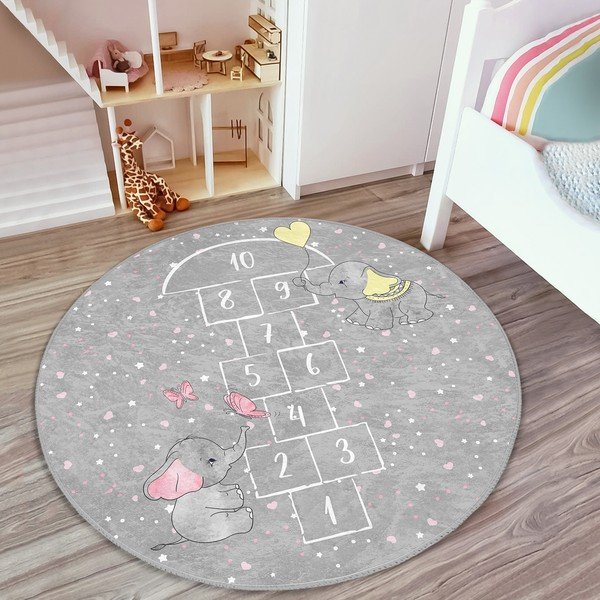 Covor pentru copii gri ø 80 cm Comfort – Mila Home-image-3
