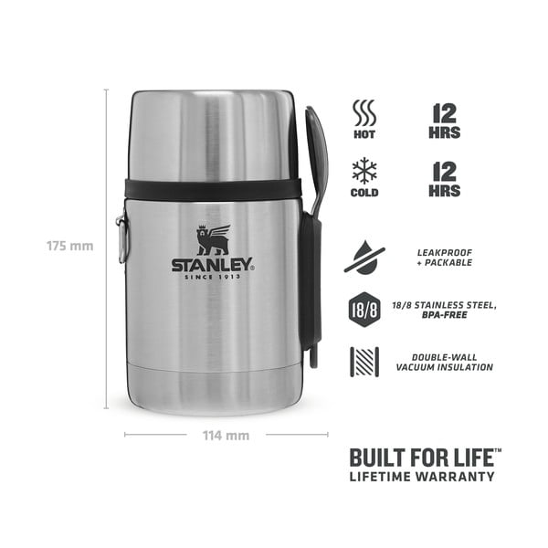 Termos argintiu pentru mâncare din oțel inoxidabil 530 ml Adventure – Stanley-image-4