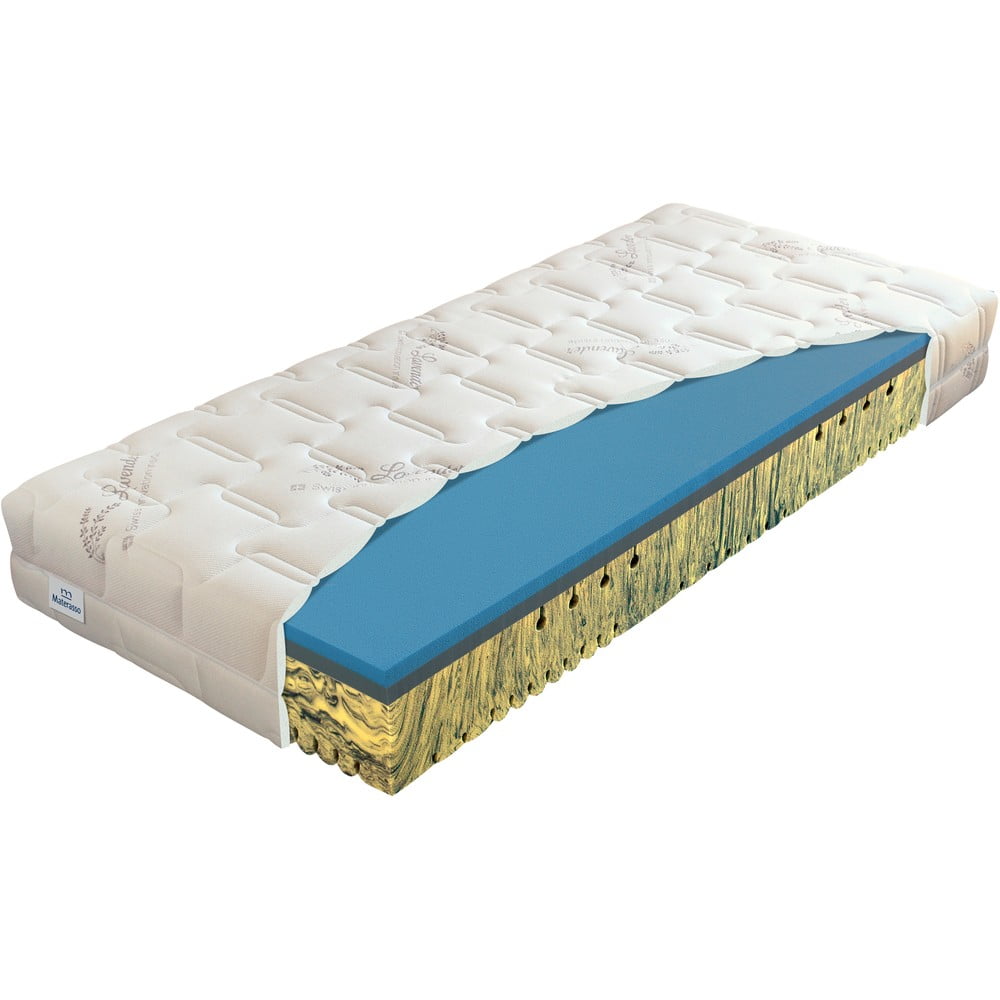 Saltea mediu-fermÄu0083/moale cu arcuri reversibilÄ200x200 cm Herbal visco âu0080Materasso