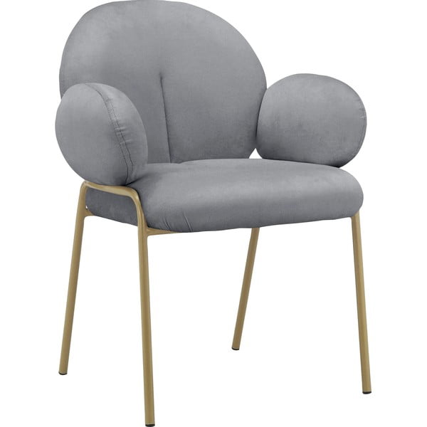 Set de scaune de sufragerie gri cu cotiere 2 buc. tapițat Iwama – Støraa