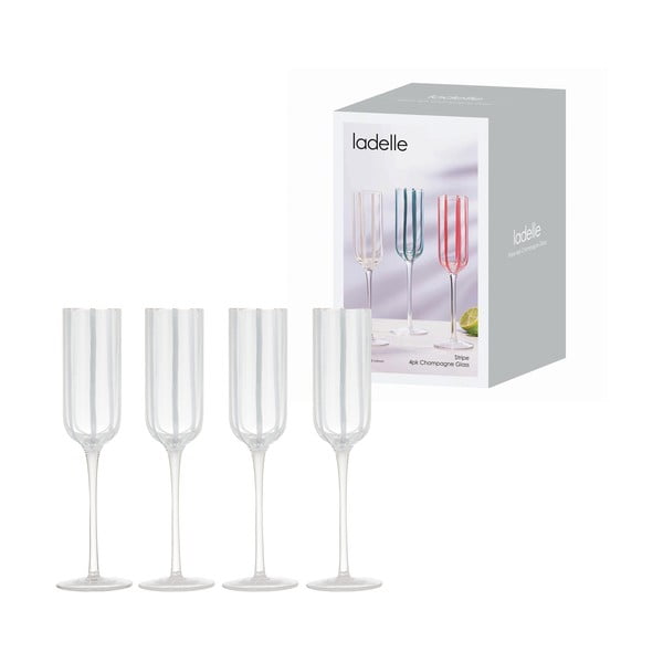 Set de pahare 4 buc. de șampanie 180 ml Stripe – Ladelle-image-2