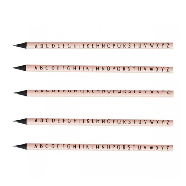 Set 5 creioane Design Letters Pencils, roz