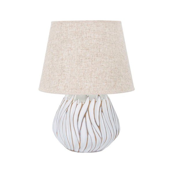 Veioză bej cu abajur textil (înălțime 48 cm) Honduras – Mauro Ferretti