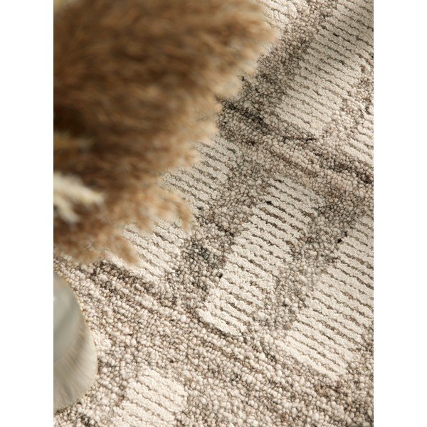 Covor crem țesut manual din lână 160x230 cm Boho 1.0 Linara – Vikosa-image-3