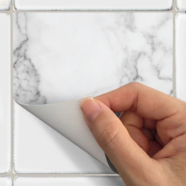 Set 4 autocolante Ambiance White Marble-image-1