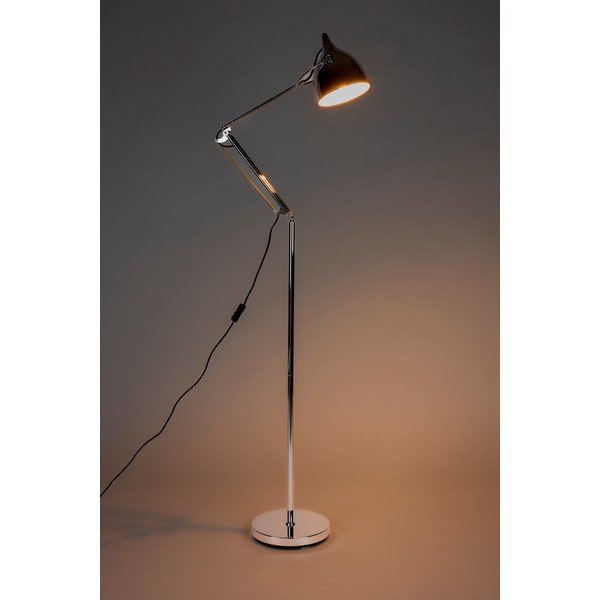 Lampadar argintiu cu structură flexibilă cu abajur din metal (înălțime 137 cm) Reader – Zuiver-image-2
