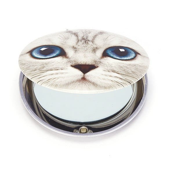 Oglindă de buzunar Catseye Lomdon Silver Kitty