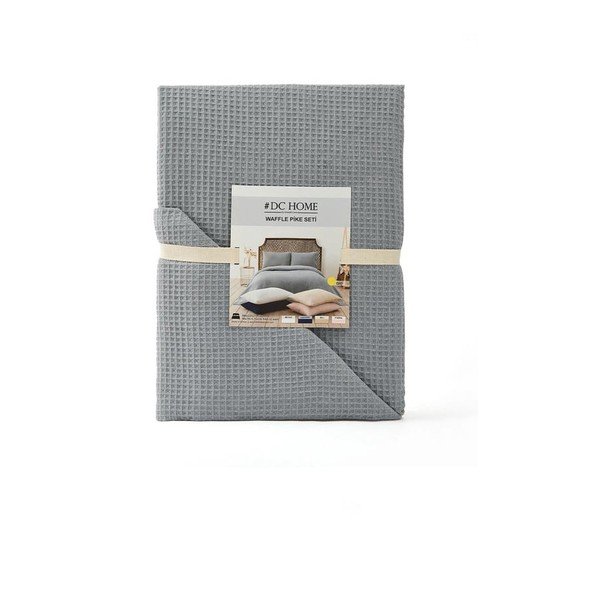 Cuvertură gri 200x220 cm Waffle – Mijolnir-image-2