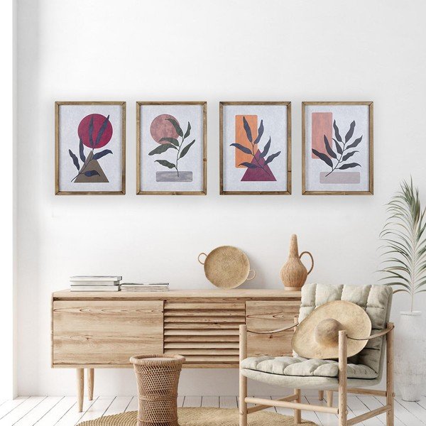 Set 4 tablouri Kate Louise Plants, 36 x 48 cm-image-1