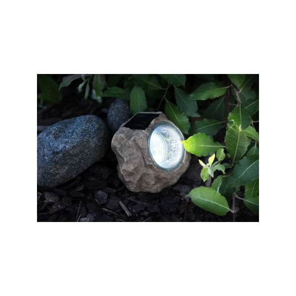 Decorațiune solară LED pentru exterior Star Trading Stone, înălțime 11 cm-image-2