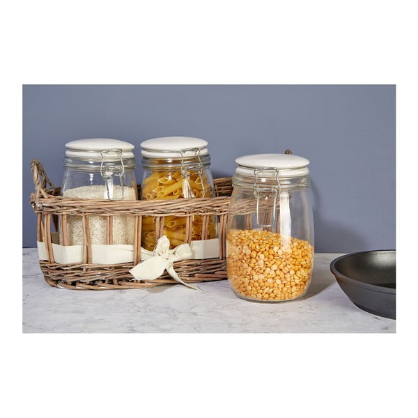 Set 3 borcane cu suport Premier Housewares Country Cottage, 1000 ml-image-3