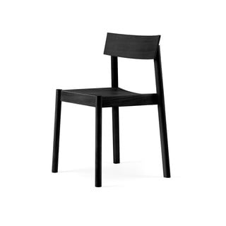 Scaun dining din lemn de stejar EMKO Citizen Rectangle, negru