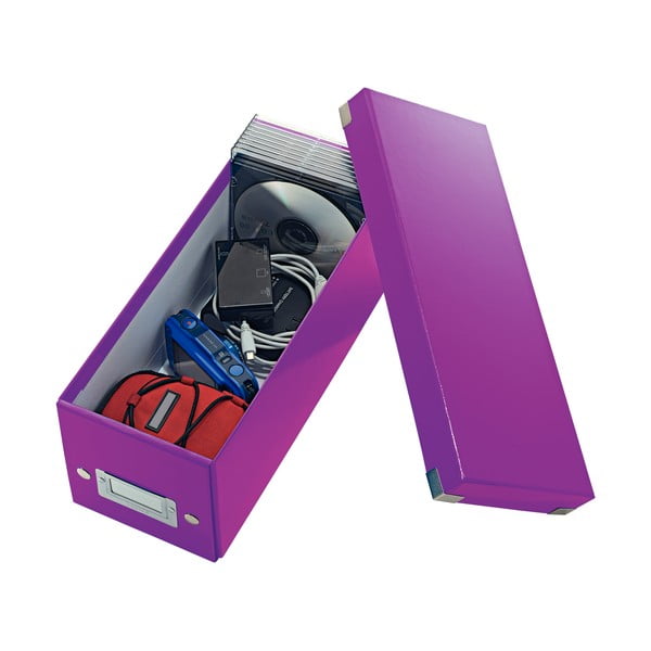 Cutie depozitare cu capac Leitz CD Disc, lungime 35 cm, violet-image-3