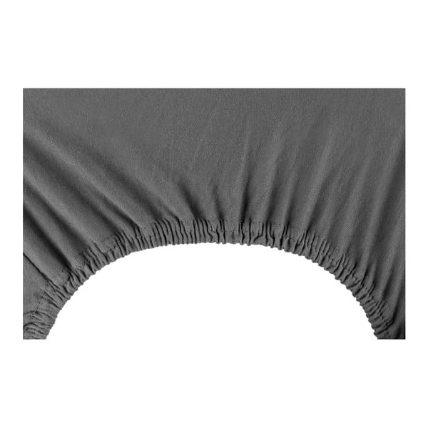 Cearșaf de pat cu elastic DecoKing Nephrite, 180–200 cm, gri închis-image-3
