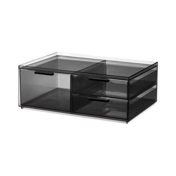 Organizator de baie negru mat pentru cosmetice din plastic reciclat – iDesign-image-2
