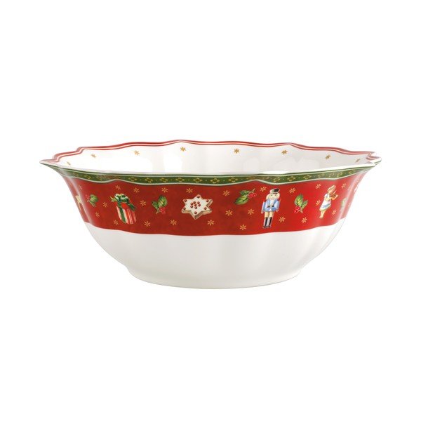 Bol din porțelan cu model de Crăciun Toy's Delight Villeroy&Boch, ø 32 cm, alb - roșu-image-2