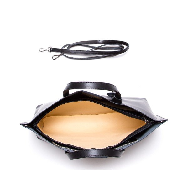 Geantă din piele Luisa Vannini 3034 Nero, negru-image-2