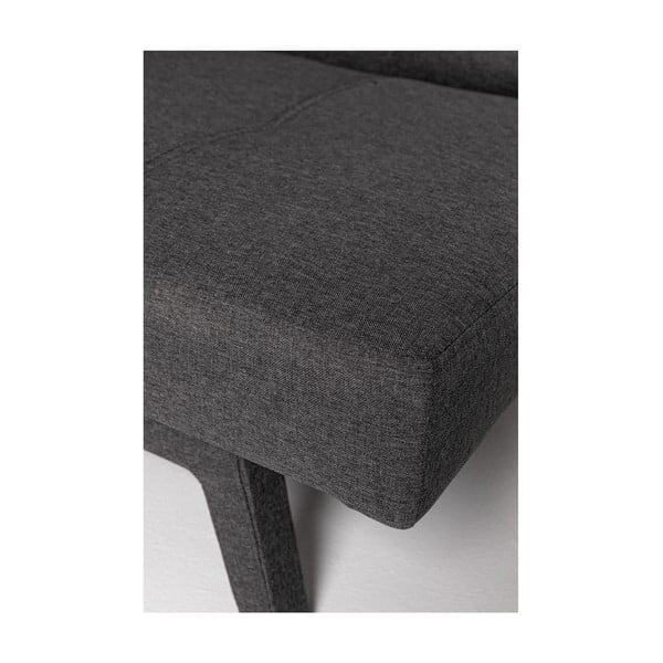 Canapea extensibilă cu picioare gri Debut Ozzie, gri închis-image-2