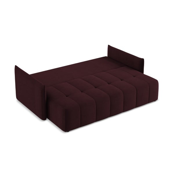 Canapea burgundy extensibilă/cu spațiu de depozitare 225 cm Moku – Makamii-image-4